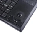 Cherry ML4400 Wired USB Compact Trackball Keyboard QWERTY UK Layout Black Industrial Grade G84-4400LPBGB-2