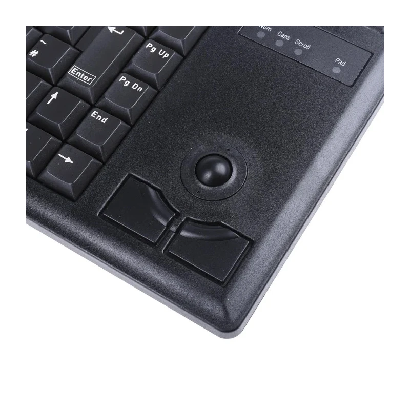 Cherry ML4400 Wired USB Compact Trackball Keyboard QWERTY UK Layout Black Industrial Grade G84-4400LPBGB-2