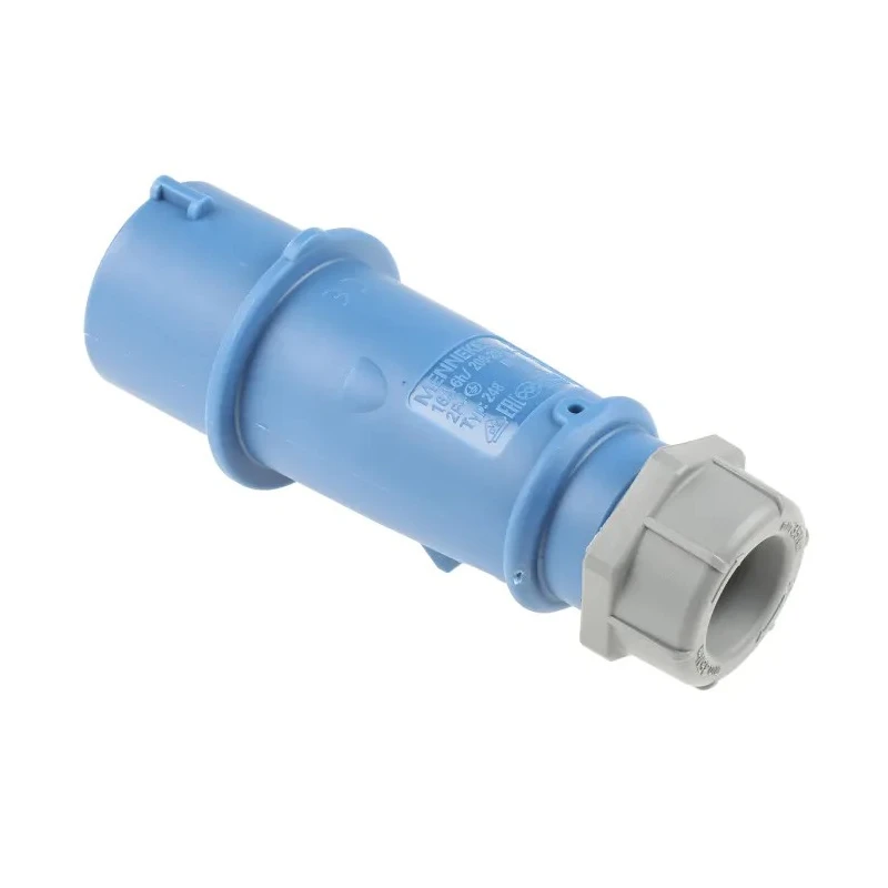 MENNEKES AM-TOP IP44 Blue Cable Mount 3P Straight Industrial Power Connector 16A 230V 