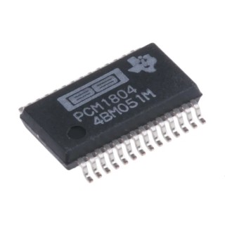 Texas Instruments 24-Bit 2-Channel Audio ADC 192 ksps 28-Pin SSOP PCM1804DB
