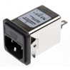 Schaffner 250V AC 6A Snap-in IEC Filter Male 2 Fuse Faston FN9260S-6-06-10