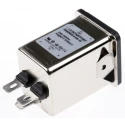 Schaffner 250V AC 6A Snap-in IEC Filter Male 2 Fuse Faston FN9260S-6-06-10