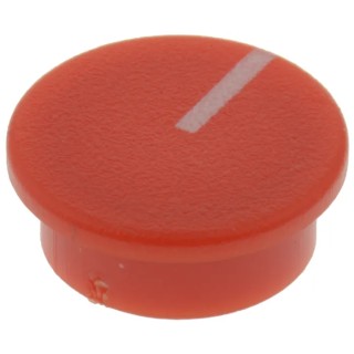 RS PRO Red 19 mm Knob Diameter Potentiometer Knob Cap for 6.4 mm Circular Shaft 465-9432