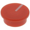 RS PRO Red 19 mm Knob Diameter Potentiometer Knob Cap for 6.4 mm Circular Shaft 465-9432