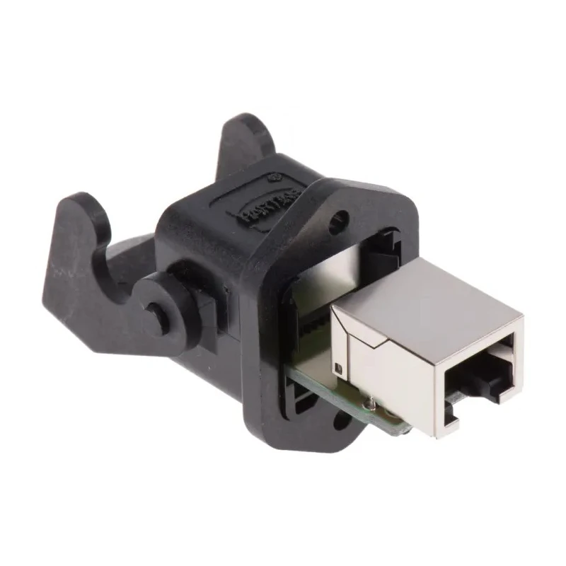 HARTING HAN 3A RJ45 Series RJ45 Connector Female Panel Mount Cat5 Shielded Straight 1 Port 8 Way RJ45