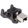 HARTING HAN 3A RJ45 Series RJ45 Connector Female Panel Mount Cat5 Shielded Straight 1 Port 8 Way RJ45