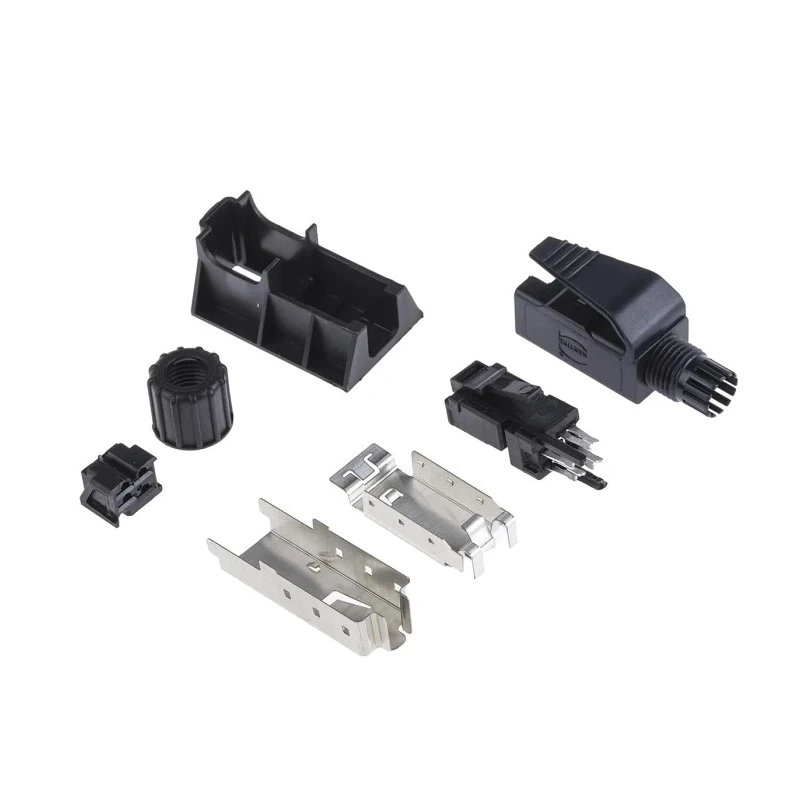 HARTING RJ Industrial Series RJ45 Connector Male Cable Cat5 Shielded Straight 1 Port 4 Way 09451511100