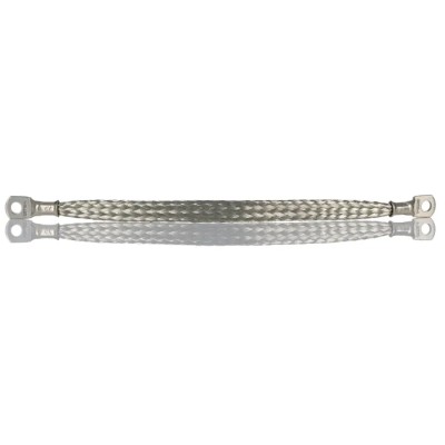 RS PRO Braided Wire M5 Stud Size, 0.2 mm Diameter, 0.2 m Length, Tin Copper Wire BS4109, BS EN 13602:2002 489-191