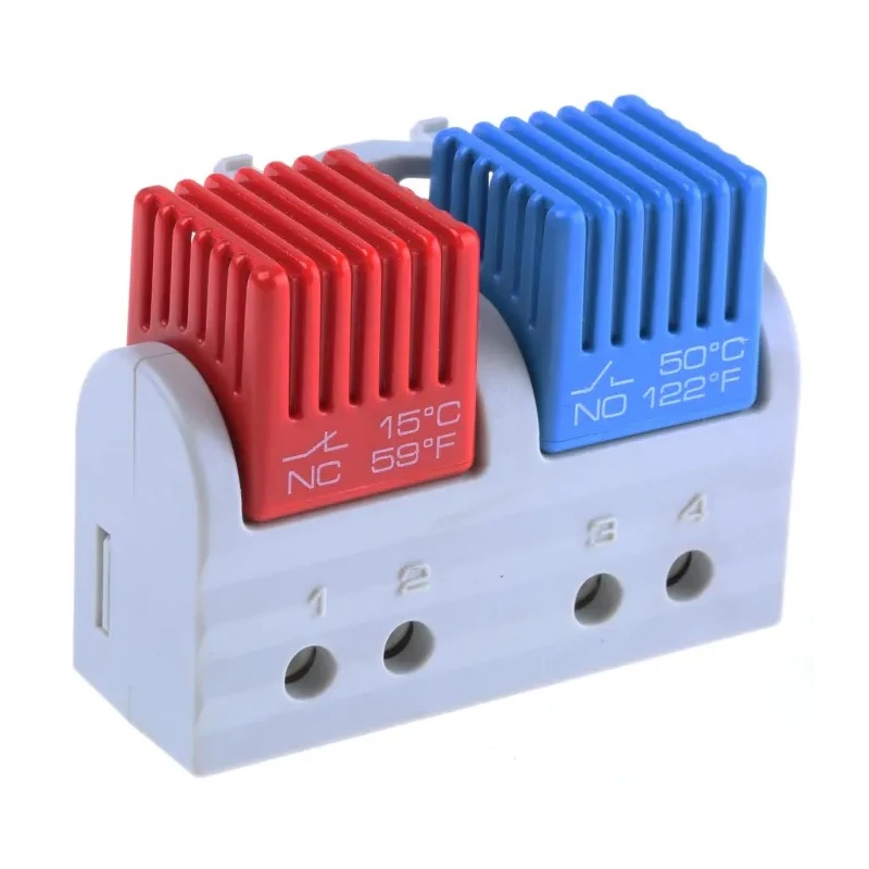 STEGO NC/NO Enclosure Thermostat 10 A, 120/250 V AC, -40 to 80 °C Operating Temperature, 5 to 60 °C Setting Range 01163.0-00