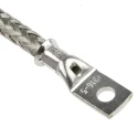 RS PRO Braided Wire, Tin Copper Wire, 10.05 mm² Cross Sectional Area, M5 Stud Size, 16 x 20 x 0.2 mm, 0.1 m Length 489-197