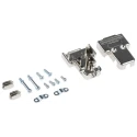 MH Connectors MHTRI-M Series ABS Angled Straight D-Sub Backshell 9 Way Strain Relief MHTRI-09-M-K
