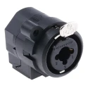 Neutrik Chassis XLR Connector, Straight Orientation, 3 Contacts, 50V, Female, Gold over Nickel Plating NCJ6FI-V