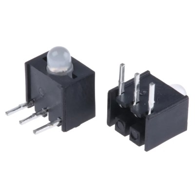 Kingbright Green, Red Right Angle PCB LED Indicator 3 mm (T-1) 2.5 V Single Colour L-130WDT/1EGW