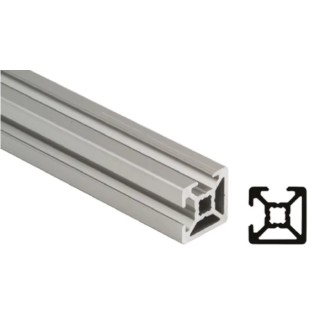 Bosch Rexroth Silver Aluminium Strut Profile 20 x 20 mm 6 mm Groove, 3 m Length, Series MGE 13.2 3842992924/3000