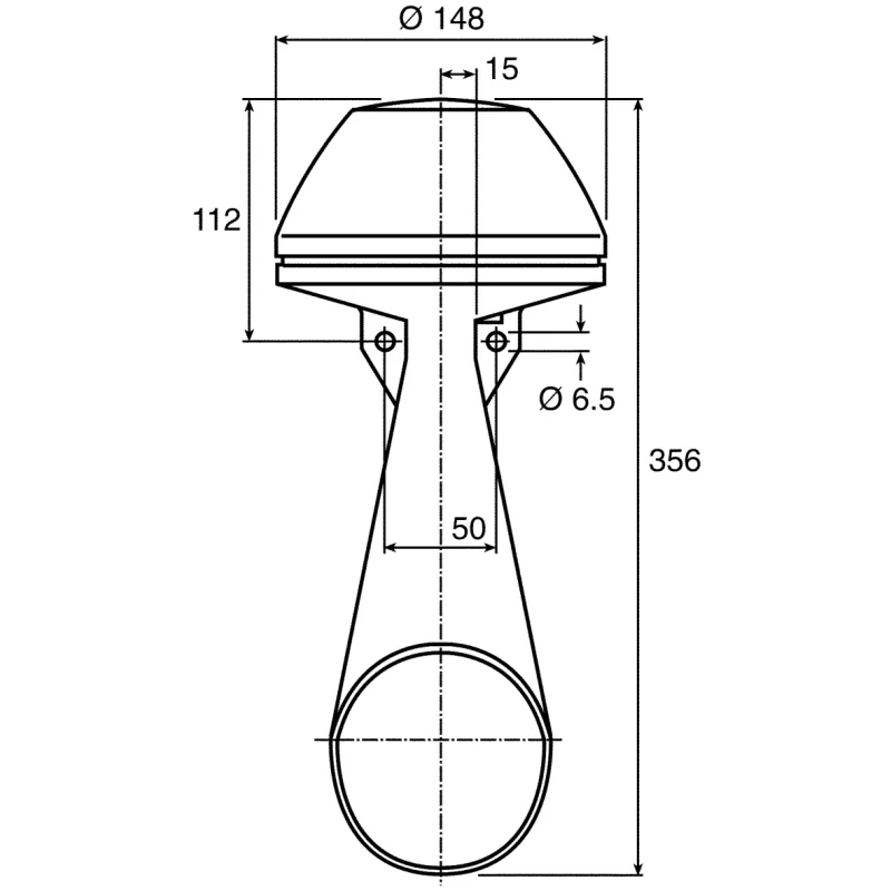 Werma 570 Series Horn Bracket 230V AC IP55 Rated 105dB Sound Level at 1m IP55