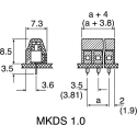 Phoenix Contact MKDS 1/2-3.5 HT BK Series PCB Terminal Block, 2-Contact, 3.5 mm Pitch, Through Hole Mount, 13.5A 1985807