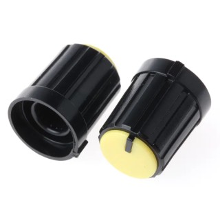 RS PRO 13.3 mm Knob Diameter Black Potentiometer Knob for 6 mm Circular Shaft 467-5923