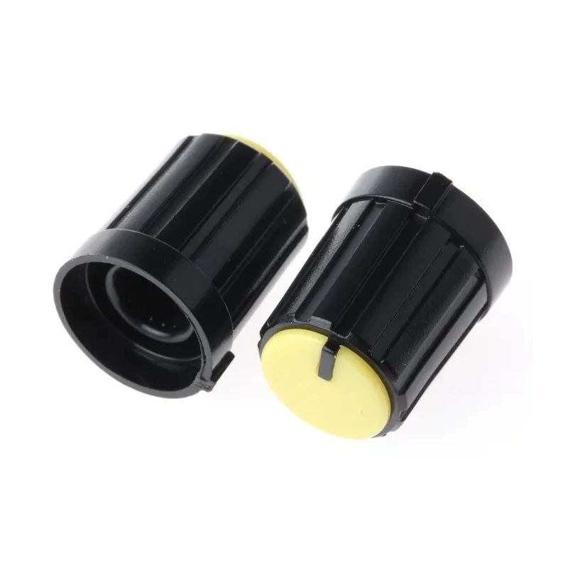 RS PRO 13.3 mm Knob Diameter Black Potentiometer Knob for 6 mm Circular Shaft 467-5923