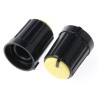 RS PRO 13.3 mm Knob Diameter Black Potentiometer Knob for 6 mm Circular Shaft 467-5923