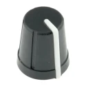 RS PRO Black Plastic Push-On Potentiometer Knob 13 mm Diameter 15 mm Height for 6 mm D Shaped Shaft 467-6106