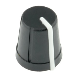 RS PRO Black Plastic Push-On Potentiometer Knob 13 mm Diameter 15 mm Height for 6 mm D Shaped Shaft 467-6106