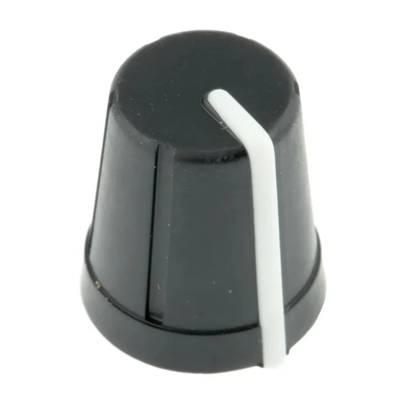 RS PRO Black Plastic Push-On Potentiometer Knob 13 mm Diameter 15 mm Height for 6 mm D Shaped Shaft 467-6106