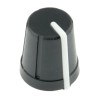 RS PRO Black Plastic Push-On Potentiometer Knob 13 mm Diameter 15 mm Height for 6 mm D Shaped Shaft 467-6106