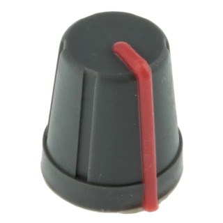 RS PRO 13 mm Knob Diameter Black Push-On Potentiometer Knob for 6.4 mm Shaft D Shaped 467-6689