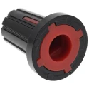 RS PRO Potentiometer Knob 17 mm Diameter Black Plastic Push-On for 6.4 mm D Shaped Shaft 467-6730