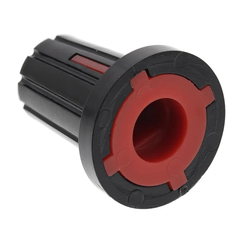 RS PRO Potentiometer Knob 17 mm Diameter Black Plastic Push-On for 6.4 mm D Shaped Shaft 467-6730