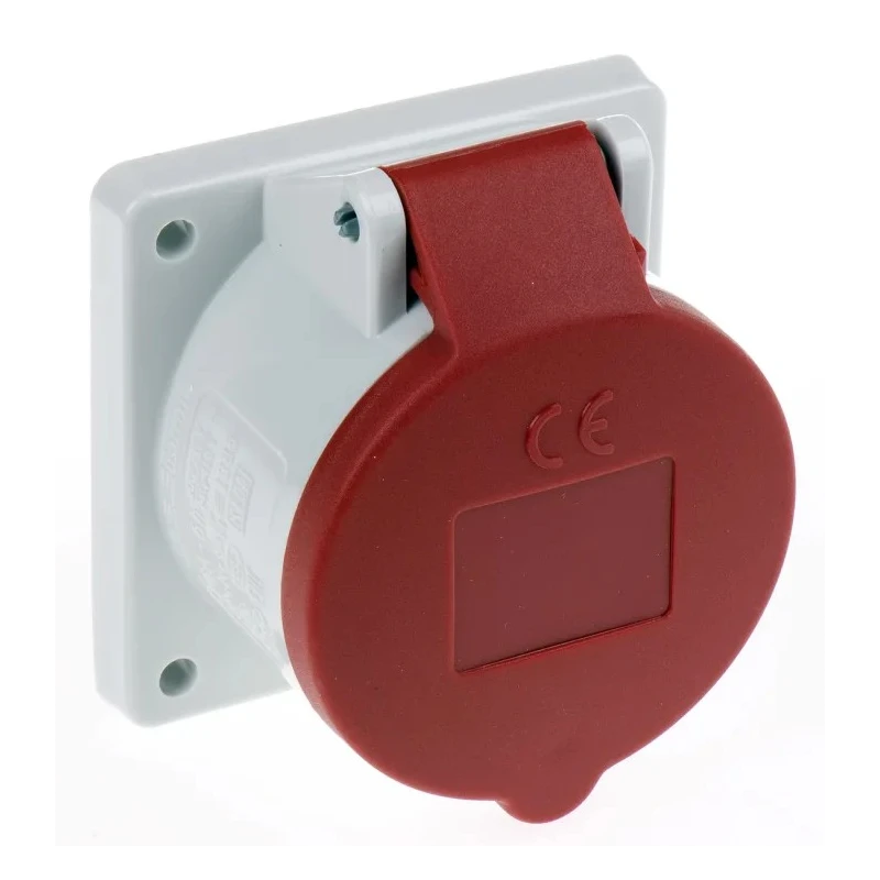 MENNEKES Industrial Power Connector, Panel Mount, Rated at 16A, 400V, IP44 Red IP44 