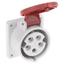 MENNEKES Industrial Power Connector, Panel Mount, Rated at 16A, 400V, IP44 Red IP44 