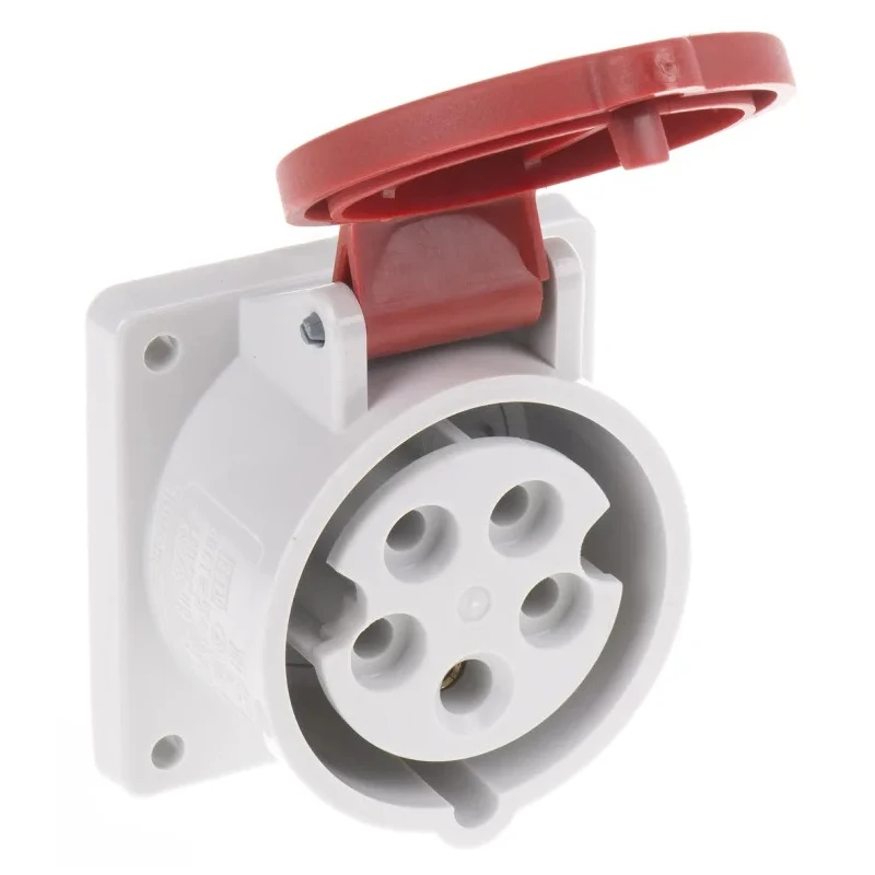 MENNEKES Industrial Power Connector, Panel Mount, Rated at 16A, 400V, IP44 Red IP44 
