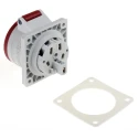 MENNEKES Industrial Power Connector, Panel Mount, Rated at 16A, 400V, IP44 Red IP44 