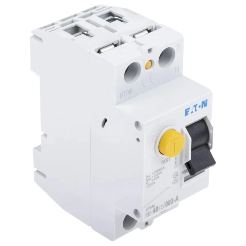 Eaton PXF-A Series Residual Current Circuit Breaker 40A, 1-Pole, 30 mA Trip Sensitivity, Type A, 500A 236748 PXF-40/2/003-A
