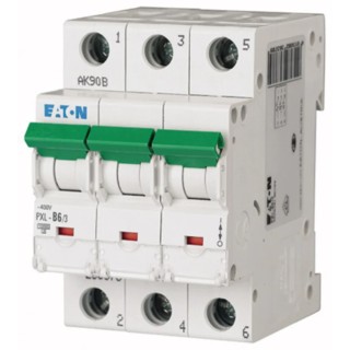 Eaton xPole Miniature Circuit Breaker 3-Pole 6A Type B 400V AC 48V DC 10kA Breaking Capacity 236378 PXL-B6/3