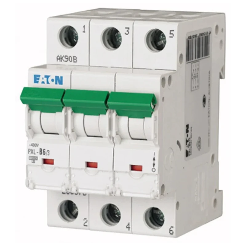 Eaton xPole Miniature Circuit Breaker 3-Pole 6A Type B 400V AC 48V DC 10kA Breaking Capacity 236378 PXL-B6/3