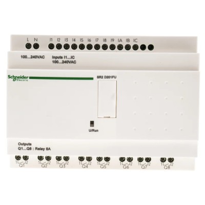 Schneider Electric Zelio Logic Series Logic Module 12-Input Discrete Input 8 Relay Outputs SR2D201FU