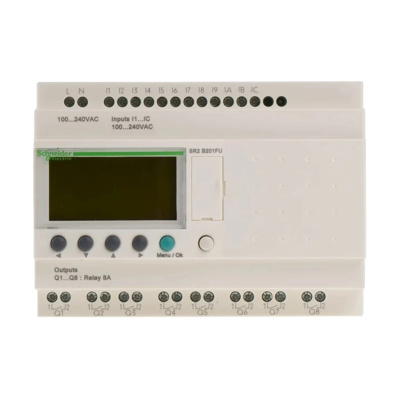 Schneider Electric Zelio Logic Series Logic Module 12-Input, Discrete Input, 8 Outputs, Relay Output SR2B201FU