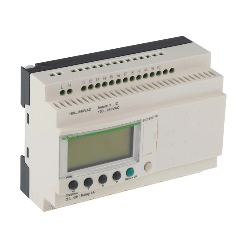 Schneider Electric Zelio Logic Series Logic Module 12-Input, Discrete Input, 8 Outputs, Relay Output SR2B201FU