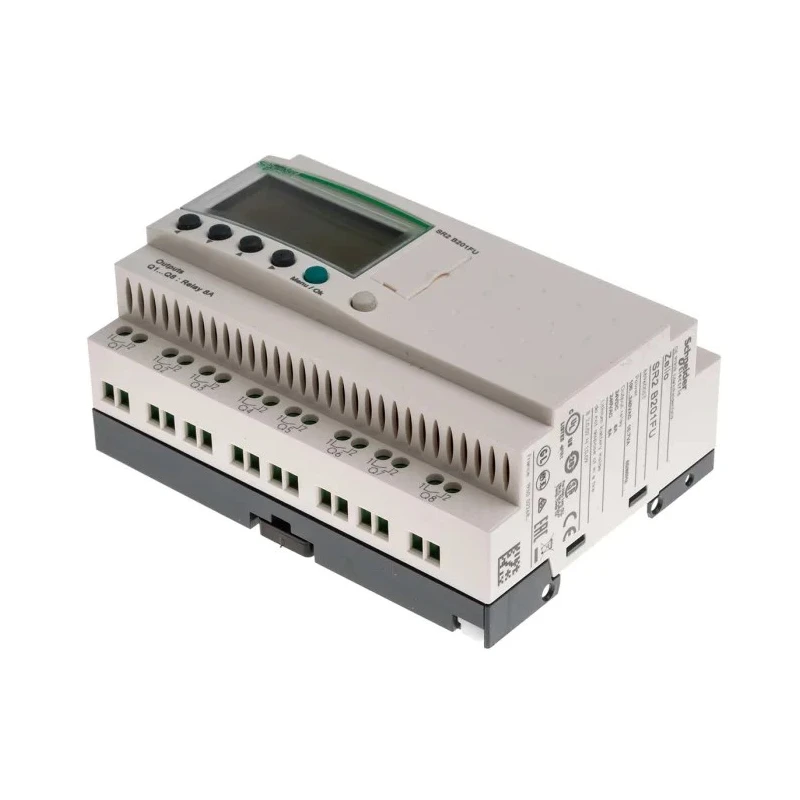 Schneider Electric Zelio Logic Series PLC CPU, 12 Digital Inputs, 8 Relay Outputs, Battery Backup, Display, DIN SR2PACK2FU