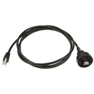 Bulgin Shielded Screened Cat5e Ethernet Cable 2 m Polyurethane Jacket Black 