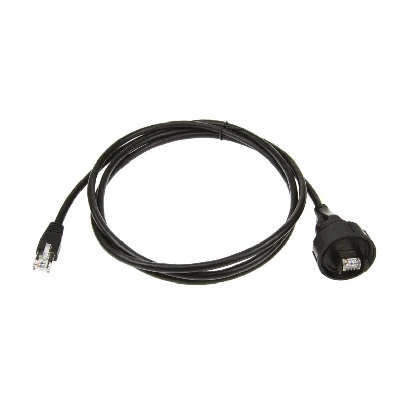 Bulgin Shielded Screened Cat5e Ethernet Cable 2 m Polyurethane Jacket Black 