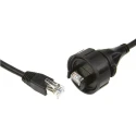 Bulgin Shielded Screened Cat5e Ethernet Cable 2 m Polyurethane Jacket Black 