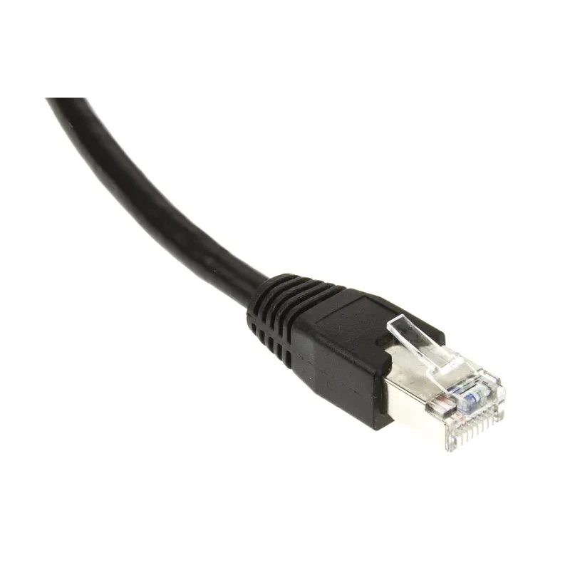 Bulgin Shielded Screened Cat5e Ethernet Cable 2 m Polyurethane Jacket Black 