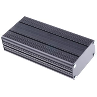 RS PRO Black Anodised Aluminium Instrument Case 40 mm Height, 165 mm Length, 81.4 mm Width 468-6759
