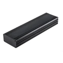 RS PRO Black Anodised Aluminium Instrument Case 40 mm Height, 81.4 mm Width, 285 mm Length 468-7471