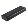 RS PRO Black Anodised Aluminium Instrument Case 40 mm Height, 81.4 mm Width, 285 mm Length 468-7471