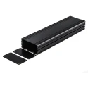 RS PRO Black Anodised Aluminium Instrument Case 40 mm Height, 81.4 mm Width, 285 mm Length 468-7471
