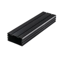 RS PRO Black Anodised Aluminium Instrument Case 40 mm Height, 81.4 mm Width, 285 mm Length 468-7471